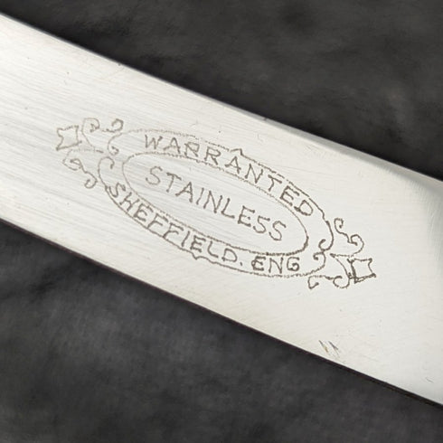 英国ヴィンテージ シルバープレートハンドル ステンレスブレード カトラリーセット 8x2