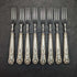 British Vintage Silver Plated Handle Stainless Blade Cutlery Set 8x2