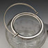 Barril para galletas de cristal tallado vintage británico, tapa chapada en plata, 823 g