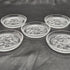 Set de 5 platos pequeños de cristal tallado vintage británico
