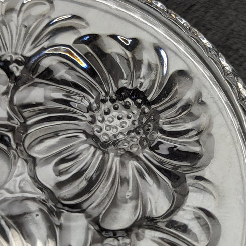 Set de 5 platos pequeños de cristal tallado vintage británico