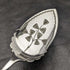 British Antique White Pearl Shell Handle Silver Plated Jam Spoon Pair
