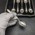 1958 British vintage sterling silver teaspoon set of 6 in a case