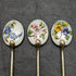 1963 British vintage sterling silver teaspoon set of 6 in enamel gold plated case
