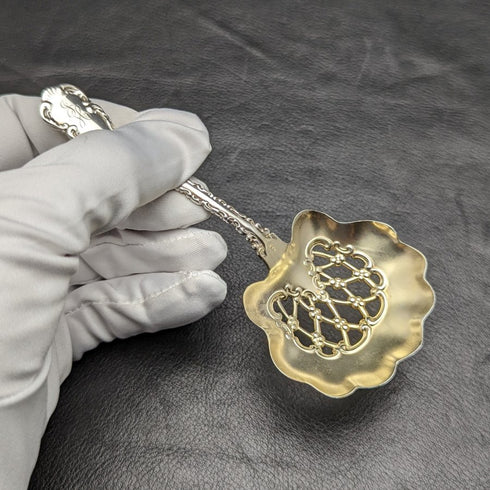 1899 American Antique Sterling Silver Bonbon Spoon COWELL & HUBBARD