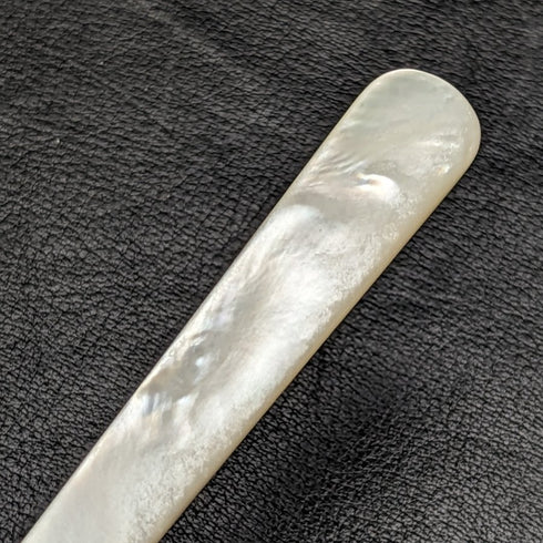 1915年 英国アンティーク フルーツカトラリーセット 純銀ブレード 白蝶貝ハンドル BOX入り②