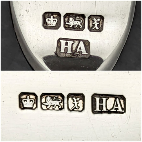 1915年 英国アンティーク フルーツカトラリーセット 純銀ブレード 白蝶貝ハンドル BOX入り②