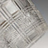Tarro para mermelada de cristal tallado antiguo británico con tapa de plata chapada y cuchara