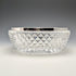 German Vintage Cut Glass Bowl with Sterling Silver Rim Decoration Diameter 18cm Emil Herman