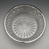 German Vintage Cut Glass Bowl with Sterling Silver Rim Decoration Diameter 18cm Emil Herman