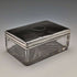 1861 British Antique Cut Glass Box Pure Silver Lid 213g