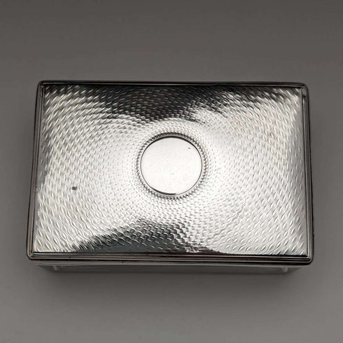 1861 British Antique Cut Glass Box Pure Silver Lid 213g