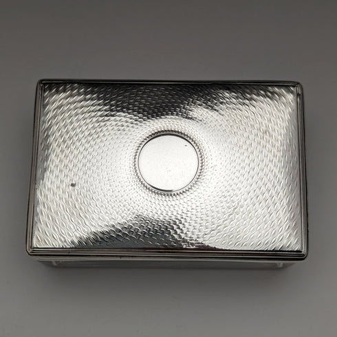 1861年 英国アンティーク カットガラス ボックス 純銀蓋 213g