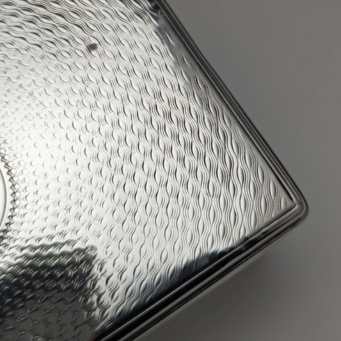 1861年 英国アンティーク カットガラス ボックス 純銀蓋 213g