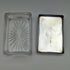 1861 British Antique Cut Glass Box Pure Silver Lid 213g