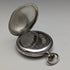 Antique Swiss-made pocket watch Engraved silver side open face Paper dial Works well