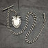 Around 1887 British Antique Sterling Silver Albert Chain 49g Sterling Silver Medal Fob