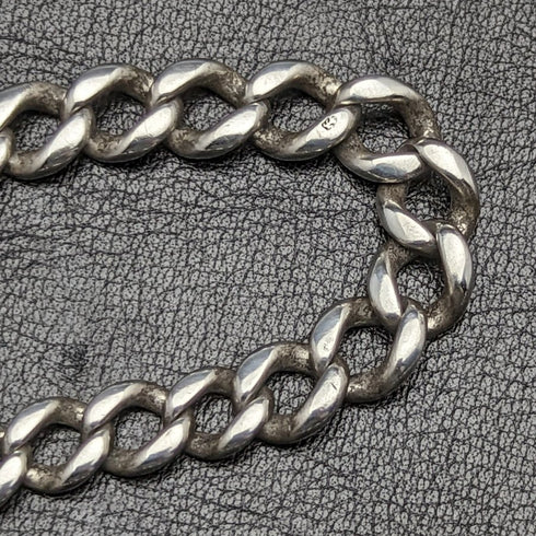 大約 1887 年英國古董純銀阿爾伯特鏈 49 克純銀獎牌錶鍊