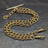 British Vintage Gold Plated Double Albert Chain