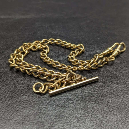 British Vintage Gold Plated Double Albert Chain