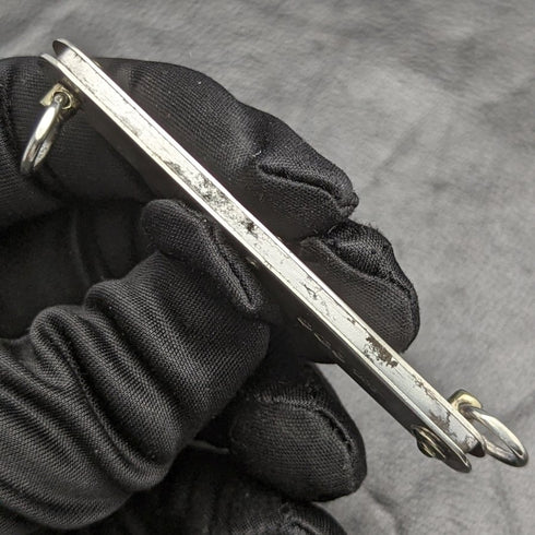 1960 British Vintage Sterling Silver Handle Double Blade Folding Mini Knife