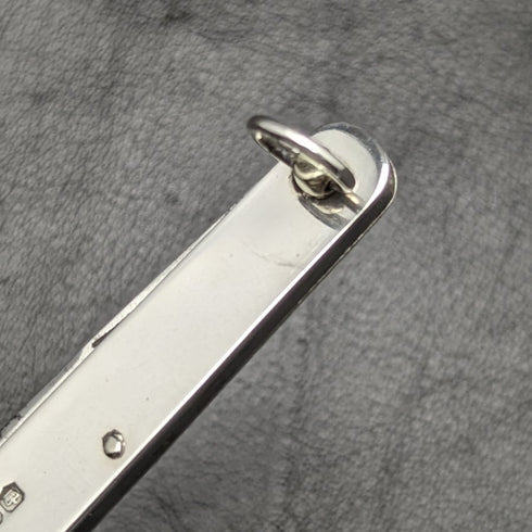 1960 British Vintage Sterling Silver Handle Double Blade Folding Mini Knife