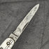 1904 British Antique Pure Silver Handle Folding Mini Knife with Ruler