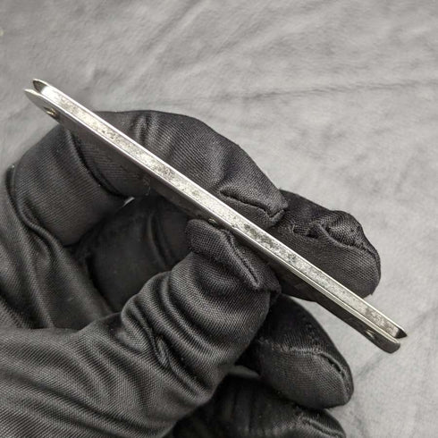 1904 British Antique Pure Silver Handle Folding Mini Knife with Ruler