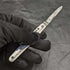 1904 British Antique Pure Silver Handle Folding Mini Knife with Ruler