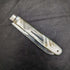 1816 British Antique White Pearl Shell Handle Pure Silver Blade Folding Pen Knife