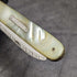 1816 British Antique White Pearl Shell Handle Pure Silver Blade Folding Pen Knife