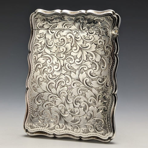 1900 年英國古董純銀厚卡夾 106 克