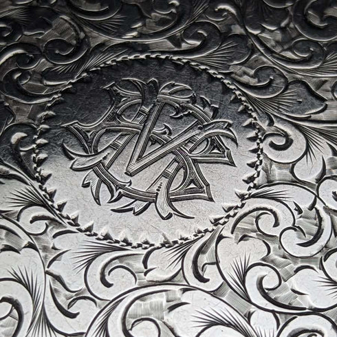 1900 British Antique Sterling Silver Thick Card Case 106g