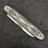 1921 British Antique White Pearl Shell Engraving Handle Pure Silver Blade Folding Pen Knife