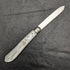 1902 British Antique White Pearl Carved Handle Pure Silver Blade Folding Pen Knife