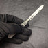 1902 British Antique White Pearl Carved Handle Pure Silver Blade Folding Pen Knife