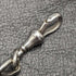 Cadena Albert de plata de ley antigua británica de alrededor de 1900, 52 g, con colgante de medalla de plata de ley