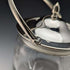 Barril para galletas vintage inglés de cristal tallado, circa 1930, con tapa de plata chapada, 1048 g