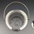 Barril para galletas vintage inglés de cristal tallado, circa 1930, con tapa de plata chapada, 1048 g