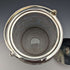 British vintage cut glass biscuit barrel silver plate lid 803g