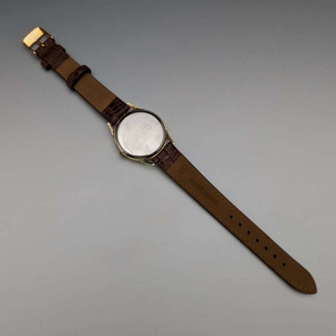 British vintage Benson men's wristwatch gold plated case 17 stones works well