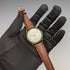 British vintage Benson men's wristwatch gold plated case 17 stones works well