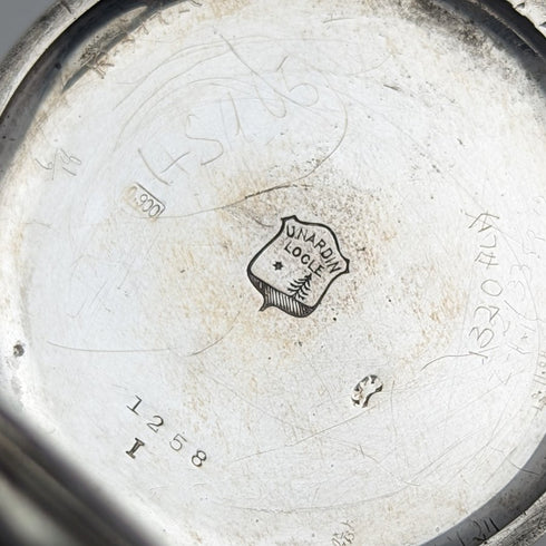 Around 1920 Antique Ulysse Nardin pocket watch silver case works well