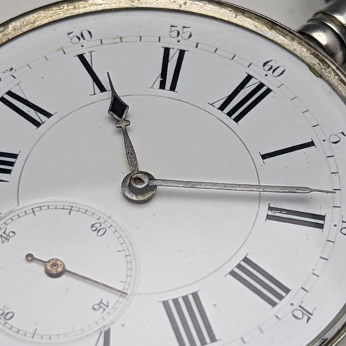 1900年頃 アンティーク TISSOT 懐中時計 銀側ケース シリンダー脱進機 動作良好