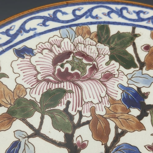 1960年代 フレンチ ヴィンテージ GIEN 陶器製 花柄デザイン 大皿 直径31cm