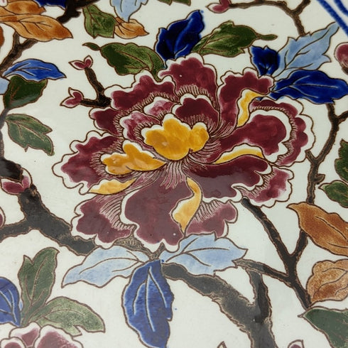 1960年代 フレンチ ヴィンテージ GIEN 陶器製 花柄デザイン 大皿 直径31cm