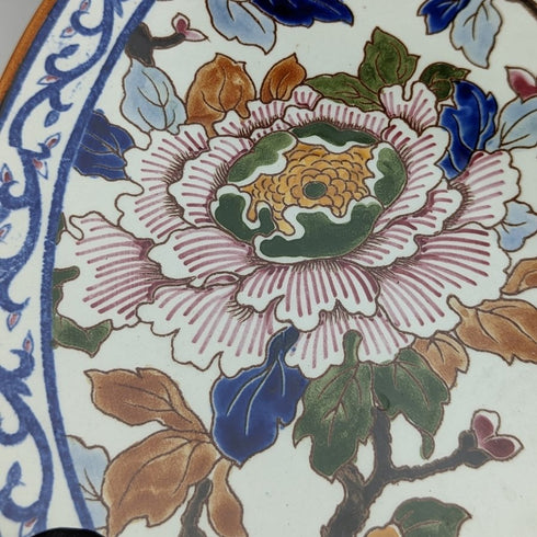 1960年代 フレンチ ヴィンテージ GIEN 陶器製 花柄デザイン 大皿 直径31cm