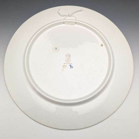 1960s French Vintage GIEN Pottery Floral Design Platter Diameter 31cm