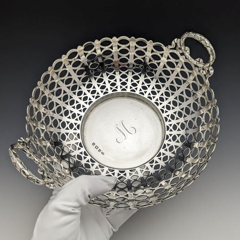 1911 年英國古董純銀碗形耳環裝飾 452 克 MAPPIN & WEBB