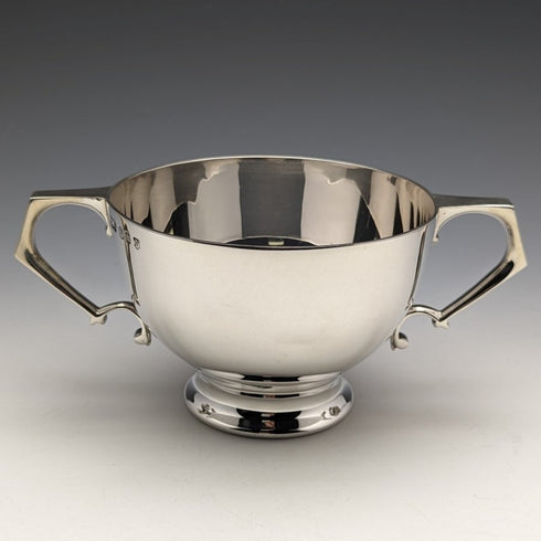 1909 British Antique Sterling Silver Bowl & Spoon Set in BOX